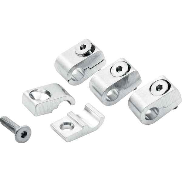 Allstar Performance 0.25 in. Universal Aluminum Line Clamps, 2PK ALL18321 - main